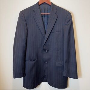 Burberry London Men’s Dark Navy Single Breasted Blazer Casual Classic 100% Wool